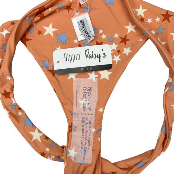 NWT DIPPIN' DAISY'S Sunset Star Swim Bottom Size Large Made In USA - Picture 4 of 6